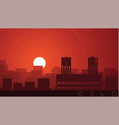 Oslo Low Sun Skyline Scene