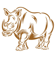 Rhino Full Body Printable Stencil Design