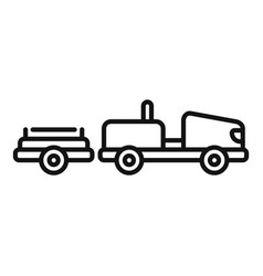 Cargo Bag Machine Icon Outline Ground