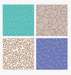 Four textures patterns colors Royalty Free Vector Image
