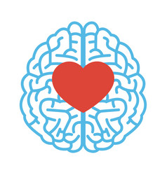 Top View Of Brain With Heart Shape Inside