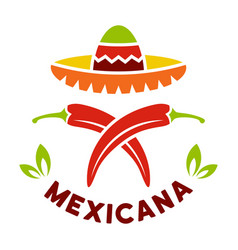 Mexican Food Label Emblem Badge Or Logo