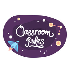 Classroom Rules Space Sticker Icon