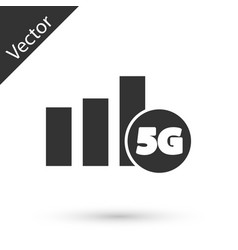 Grey 5g New Wireless Internet Wifi Connection Icon