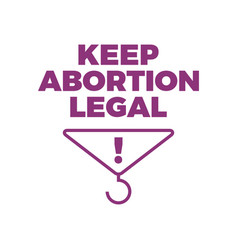 Keep Abortion Legal Sign Hanger Purple Icon