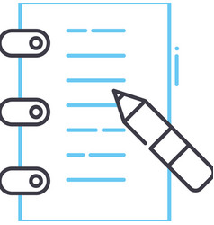 Note Taking Line Icon Outline Symbol