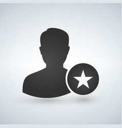 User Icon With Star Icon Favorite Icon