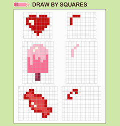 Draw By Squares Copy The Picture Game For Kids