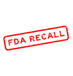 Grunge Red Fda Recall Word Square Rubber Seal