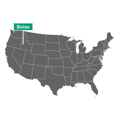 Boise City Limit Sign And Map Usa