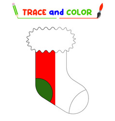 Trace And Color The Christmas Sock A Training