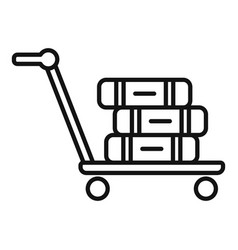 Baggage Cart Icon Outline Ground Support