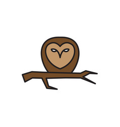 Barn Owl Bird Logo Design Image