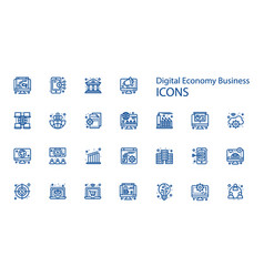 Digital Economy Business Icons