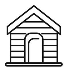 Dog Outdoor House Icon Outline Space