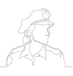 Police Officer In A Uniform Cap