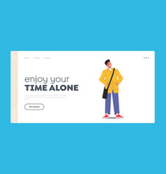 Enjoy Your Time Alone Landing Page Template Happy