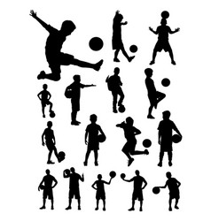 Junior Soccer Player Detail Silhouette