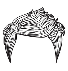 Men Hair Style Hand Drawn