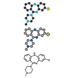 Clozapine Atypical Antipsychotic Drug Molecule