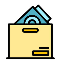 Computer Box Icon Flat