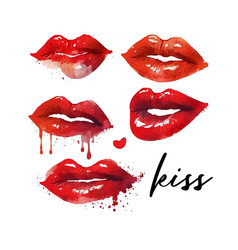 Sexy Lips Print Graphic Lips Colorful