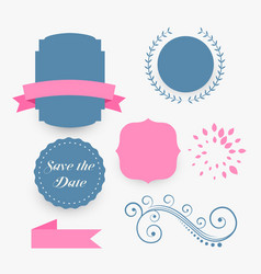 Blue And Pink Wedding Decoration Elements