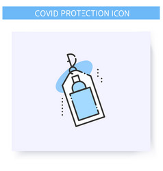 Keyring Sanitizer Line Icon