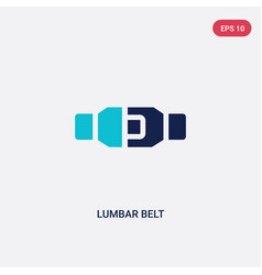 Two Color Lumbar Belt Icon From Gym And Fitness