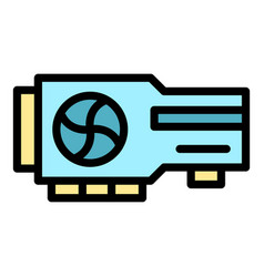 Video Card Store Icon Flat