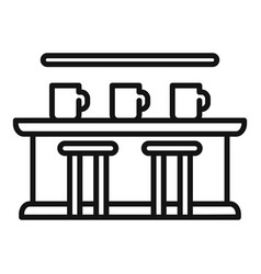 Bar Desk Icon Outline Cafe Pub