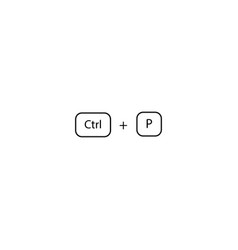 Hotkey Combination Ctrl P Sign Print Sign