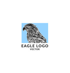 Simple Logo Black And White Stencil Of An Eagle