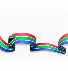 South African Flag Wavy Abstract Background