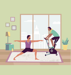 Couple Indoor Home Physical Activity Flat