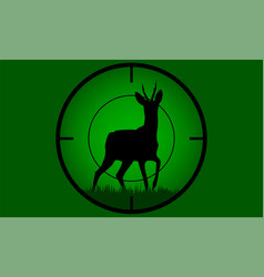 Deer Buck On Full Moon Badge