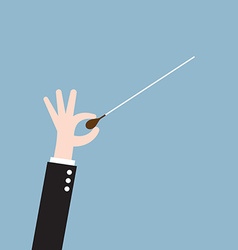 Music Orchestra Conductor Hand With Baton