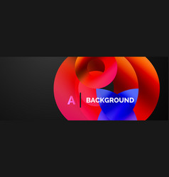 Red And Blue Circle On Black Bg With A Background