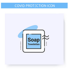 Soap Towelettes Line Icon