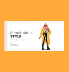 Female Street Style Landing Page Template Winter