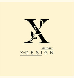 Logo Capital Letter X Monogram Of Botanical