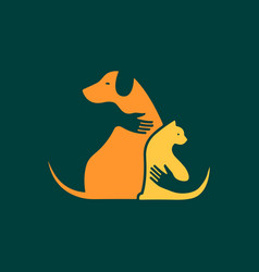 Pet Care Shop Cat Dog Food Clinic Logo