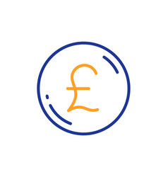 Pound Money Line Icon Gbp Currency Sign