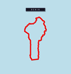 Benin Bold Outline Map