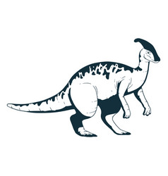 Drawn Parasaurolophus Dinosaur