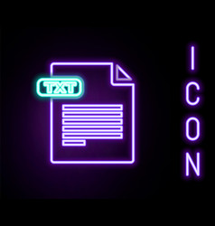 Glowing Neon Line Txt File Document Download Txt