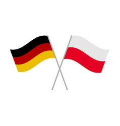 Polish And German Flags Icon Isolated On White