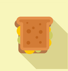 Tasty Sandwich Icon Flat School Food