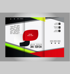 Template Design Blue Trifold Brochure Editable