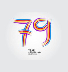 79 Years Anniversary Celebration Logotype